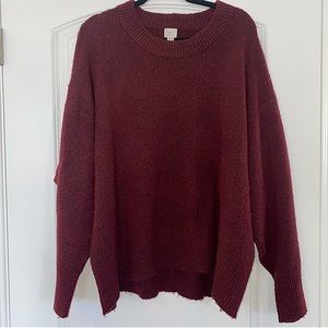 A New Day Burgundy Crew Neck Sweater